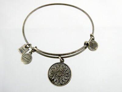 Alex and Ani 2015 +Energy Silverplated Bangle Bracelet 11g Adjustable 7.25 Inch