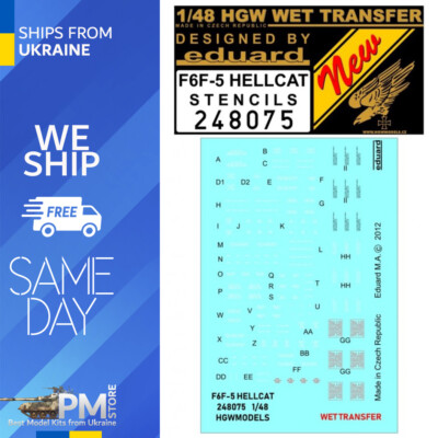 HGW 248075 1/48 Decal for F6F-5 Hellcat Stencils Accessories for aircraft