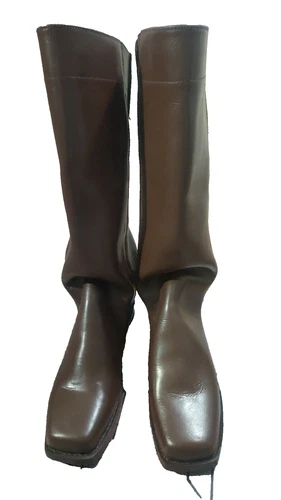 Civil War Stove Pipe Boots Genuine Leather Common Boot 1847-1900