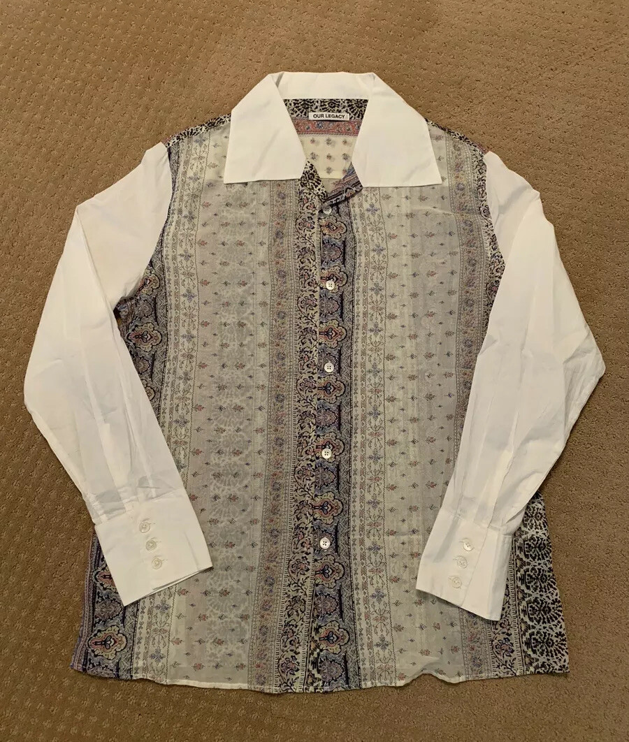 Our Legacy Soul Shirt Hippie Stripe Paisley Button Up 44 | eBay