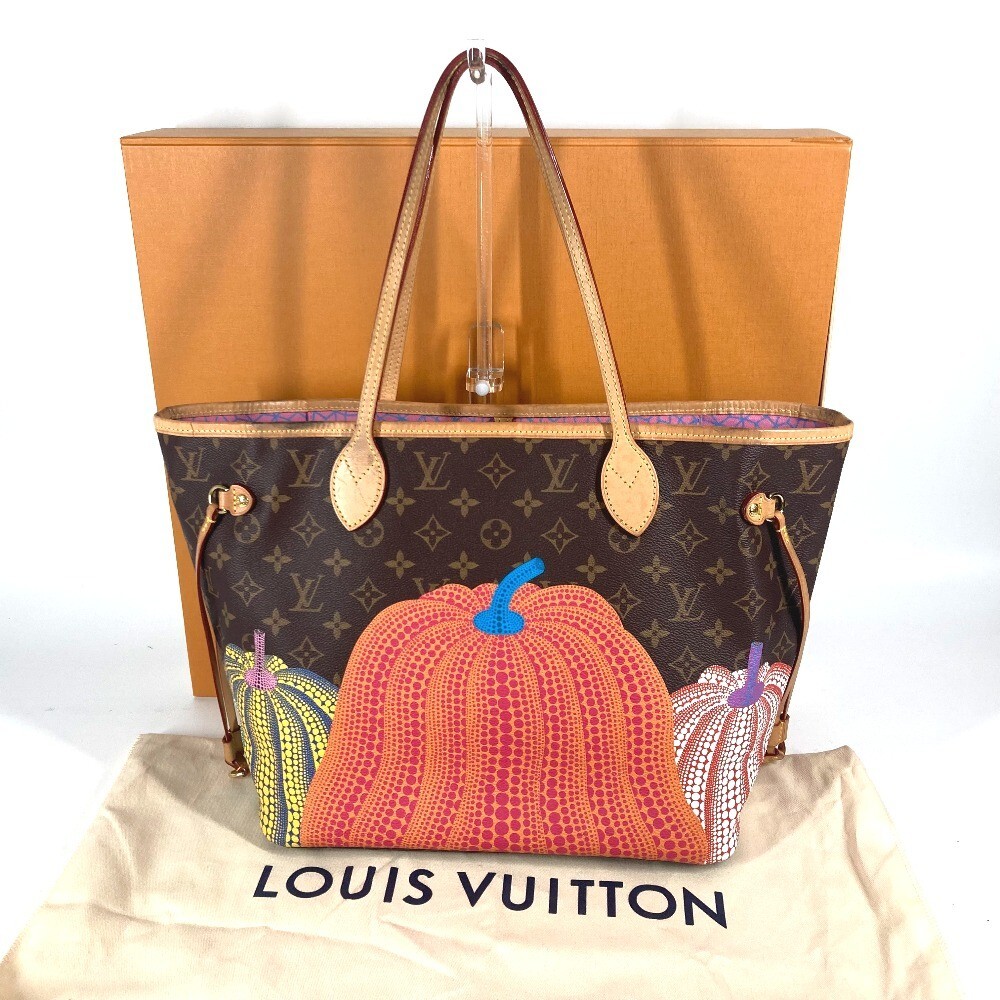 LOUIS VUITTON YK Neverfull MM Tote Bag Pouch M46468 Pumpkin