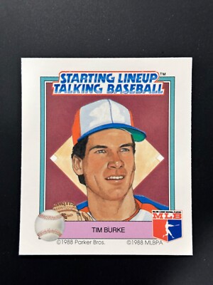 1988 PARKER BROTHERS STARTING LINEUP TALKING BASEBALL MONTREAL TIM BURKE 29