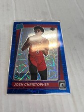 Josh Christopher 2021-22 Optic Rated Rookie Blue Velocity Prizm Card #200