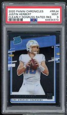 Justin Herbert 2020 Panini Chronicles Clearly Donruss Rated Rookie #RR-JH PSA 9