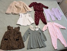 Baby Girl Clothing Bundle Lot Fall Winter Dresses Rompers Sweaters Outfits 6-12M