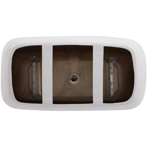 Elegant Decor Calum 59" Plastic Soaking Bathtub in Glossy White - Picture 6 of 15