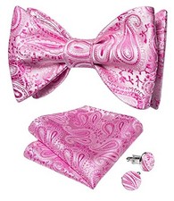 Mens Bow Tie Paisley Striped Self Bow Tie for Men Silk Woven Bowtie Thlh-3037