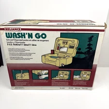 Reliance WASH N GO 3 Gallon Portable Sink Organizer Tent RV Camping New Open Box