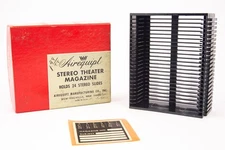 Airequipt Stereo Theater Magazine Holds 24 Slides in Original Box Near Mint V11