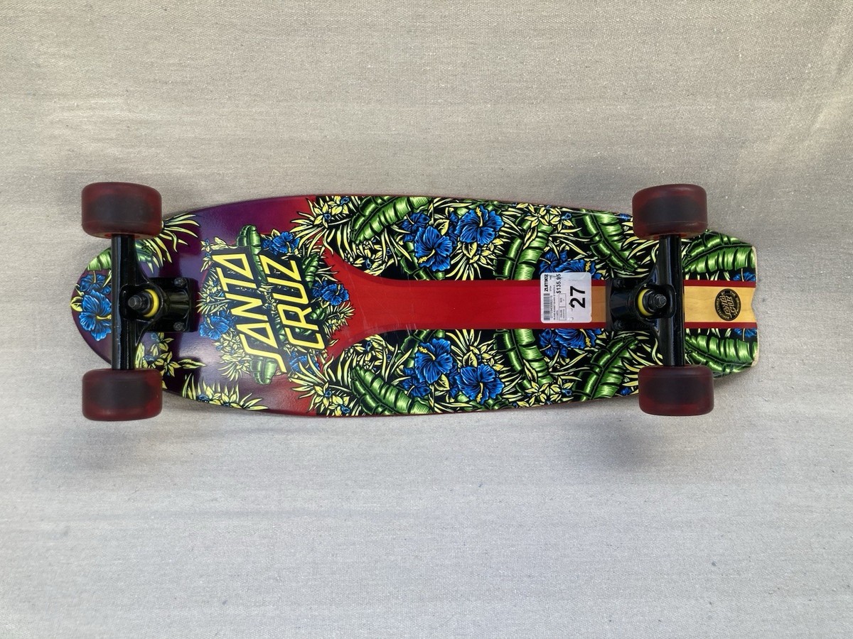 Santa Cruz Land Shark Cruiser Skateboard 8.8x27 Island Sunset Rare