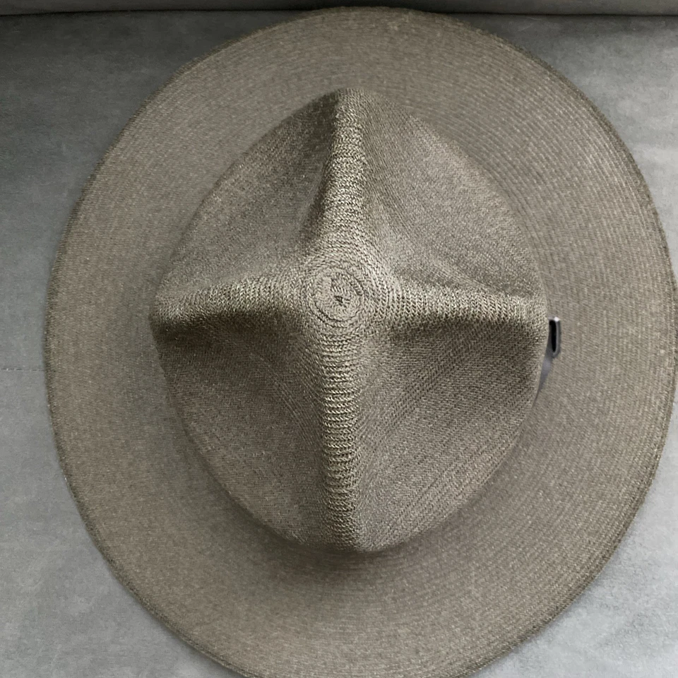 Sombrero de soldado oficial de campaña The Lawman Milan paja 4 abolladuras verde talla 7 1/4 Foto 3 de 4