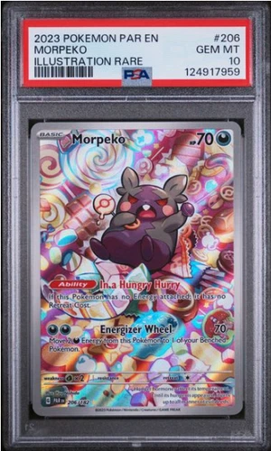 Pokémon Morpeko Paradox Rift Illustration Rare 206/182 PSA 10 GEM