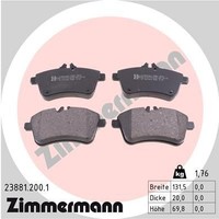 Zimmermann Bremsbelagsatz, Scheibenbremse 23881.200.1 FüR MERCEDES-BENZ