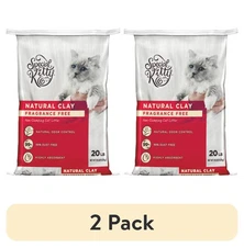 (2 pack) Special Kitty Non-Clumping Unscented Natural Clay Litter, 20 lbs