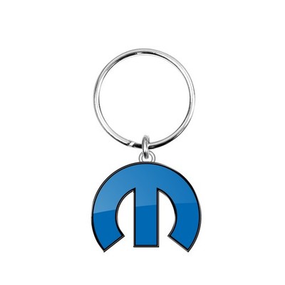 Mopar Logo Logo Die-Cut Metal Key Chain Key-Charm, Official Licensed