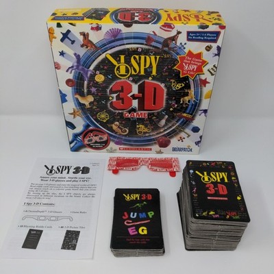 I Spy 3D Board Game 2008 Scholastic Briarpatch ONE 3-D Glasses / Almost Complete