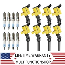 8 Ignition Coil & Iridium Spark Plug DG508 Ford F150 F250 E-150 4.6L 5.4L Pickup