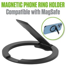 MagSafe Compatible Magnetic Phone Ring Holder Kickstand Grip for iPhone Galaxy