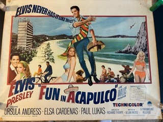 ELVIS PRESLEY FUN IN ACAPULCO original 1963 RARE movie poster Half Sheet 22x28