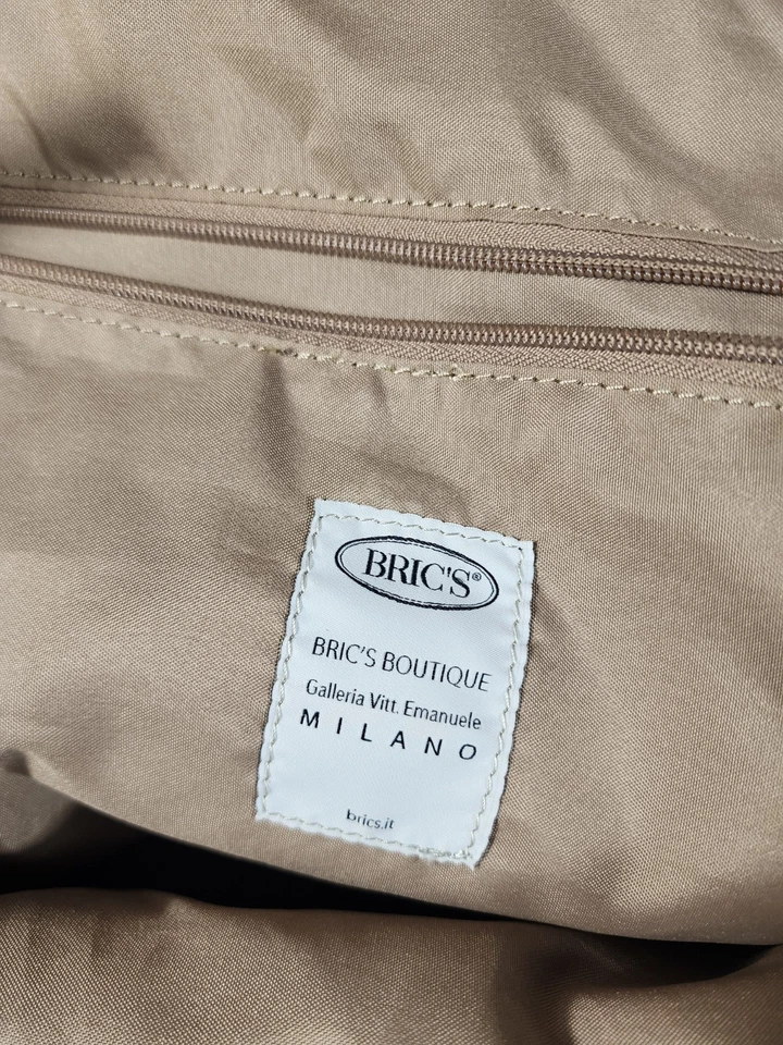 Bolso de Lona de Viaje BRIC'S Milano Asas de Cuero Negro Foto 3 de 4