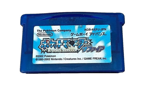 Pokemon Sapphire GBA Nintendo Gameboy Advance Japanese Cartridge Cleaned Game