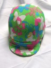 Ecotak Lycra Helmet Cover - green butterflys Ecotak