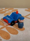 Vintage FISHER PRICE, LITTLE PEOPLE POLICE CAR & POLICE WOMAN