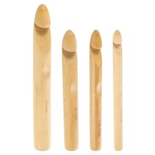 Wood Huge Crochet Hook 15mm 20mm 25mm 30mm Big Wooden Bamboo Crochet Hooks Set