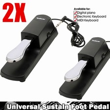 2pack Electric Keyboard Foot Switch Pedal Damper Sustain For Yamaha Casio Roland