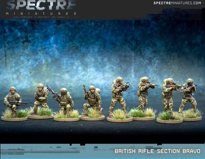 Spectre Miniatures British Rifle Section Bravo Unpainted Unassembled