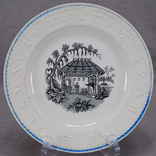 19th Century British Classroom Of The Missionary Variant Child's ABC Plate