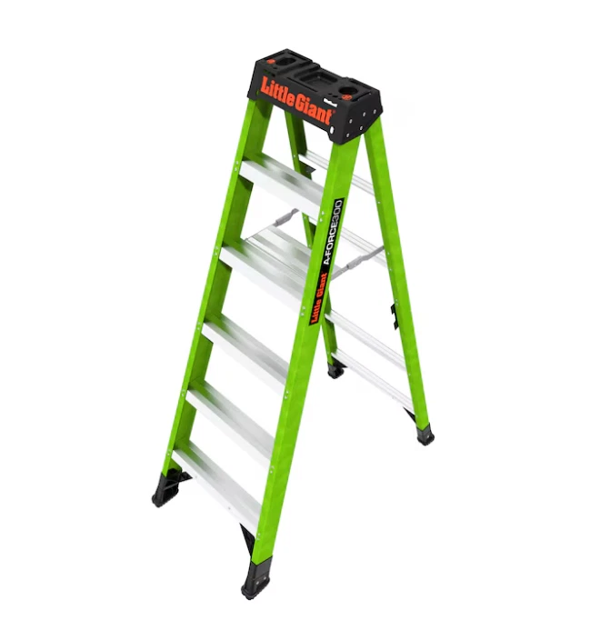 Little Giant Ladders A-Force300 6 pies (altura de alcance de 10,3 pies) fibra de vidrio tipo 1A Foto 2 de 4