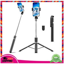 67 Inch Selfie Stick Tripod with Wireless Remote for iPhone Android Silver Black