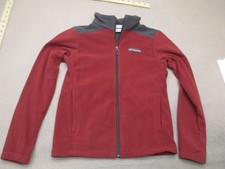 Columbia Size M 10/12 Kids Bordo Fleece Full Zip Outdoor Hiking Jacket 498