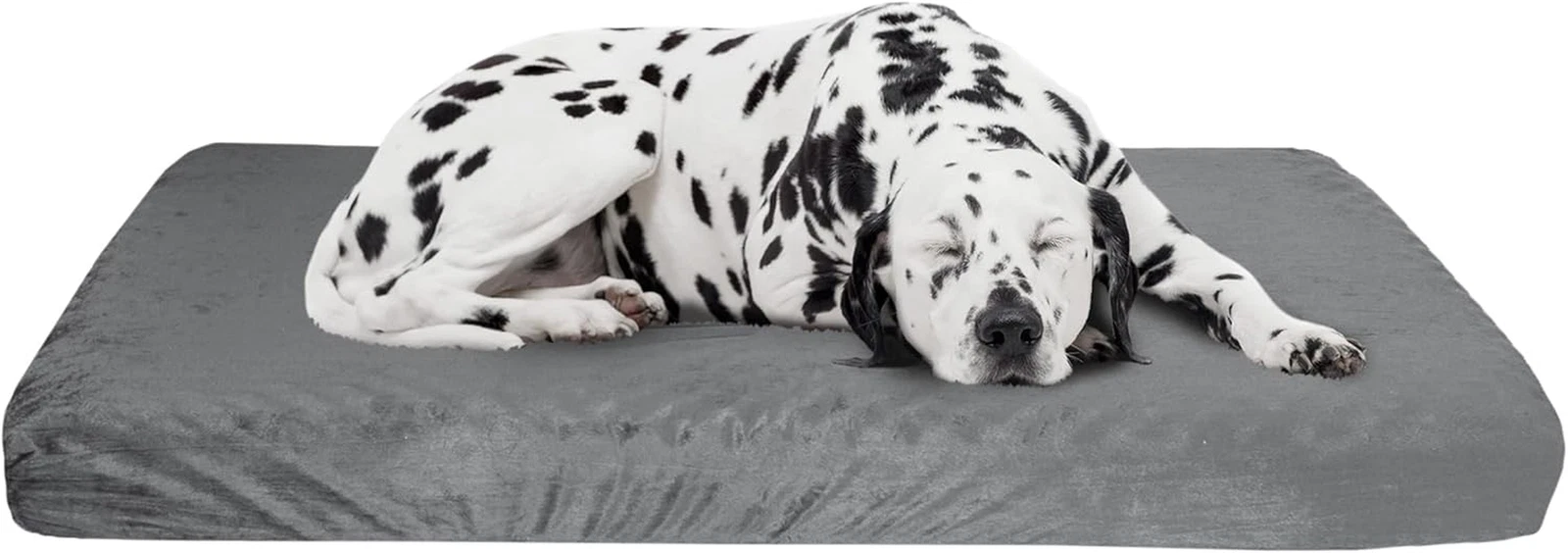 Orthopedic Dog Bed for Large Dogs - 2-Layer Washable Cover, 46x27, Gray