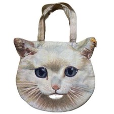 Bolso de Mano Cara de Gato de Ahcahcum-muchacha de Masako Shinya para Mujer JAPÓN USADO