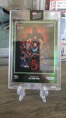 2025 Topps Now - #STRA Stranger Things Season 5 Poster Green Foil /99 - Photos
