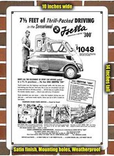 Metal Sign - 1957 Bmw Isetta 300- 10x14 Inches Metal Sign - 1957 Bmw Isetta 300- 10x14 Inches