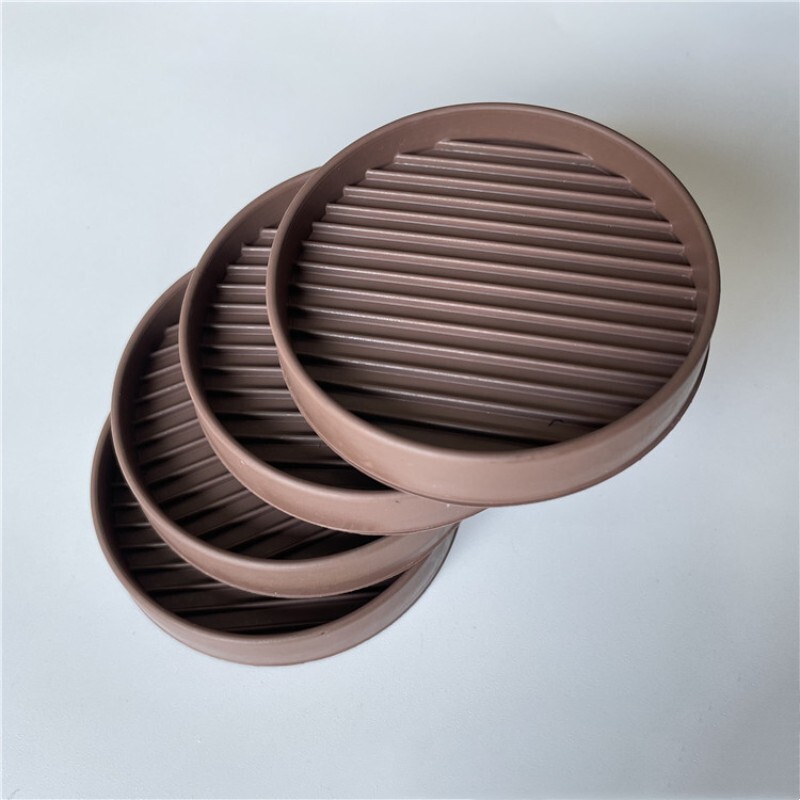 4Pcs 2 Inch Non-Slip Brown Furniture Pads Round Caster Cups