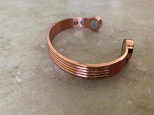 Lined Solid Copper Magnetic Bracelet Arthritis Pain Relief Balance Power Calm RX