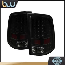 LH+RH Side Smoked Lens Tail Lights Assembly For 2009-2018 Dodge Ram 1500