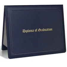 SUNEE Imprinted Diploma Cover 8.5''x 11'' Leatherette Padded Diploma Holder G...