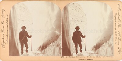 Frankreich Alpes Chamonix Montagne Gletscher Des Bossons Grotte, Foto Stereo