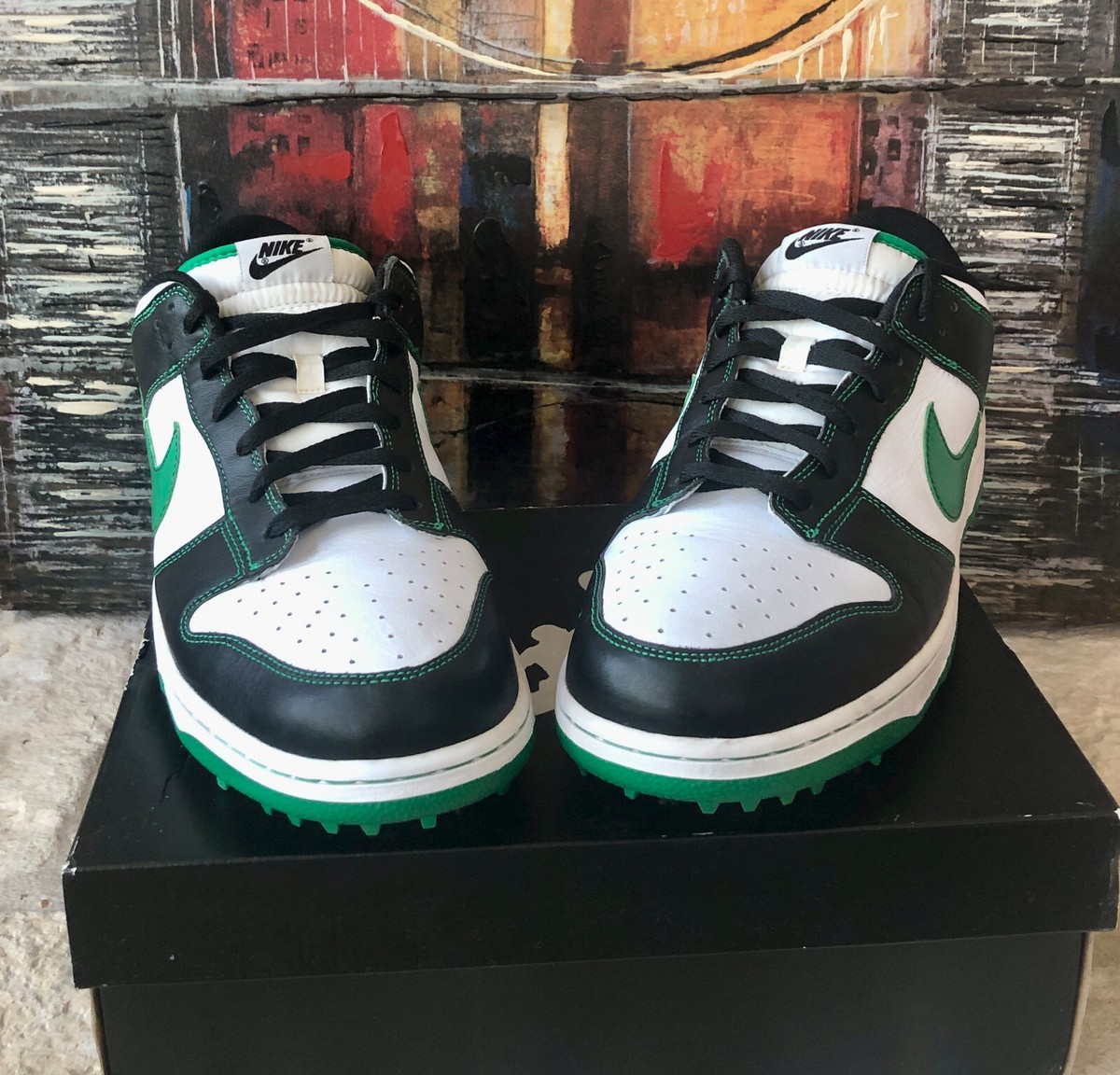 Nike Dunk Game Royal NG Low Golf Shoes Spikes White Green 484294