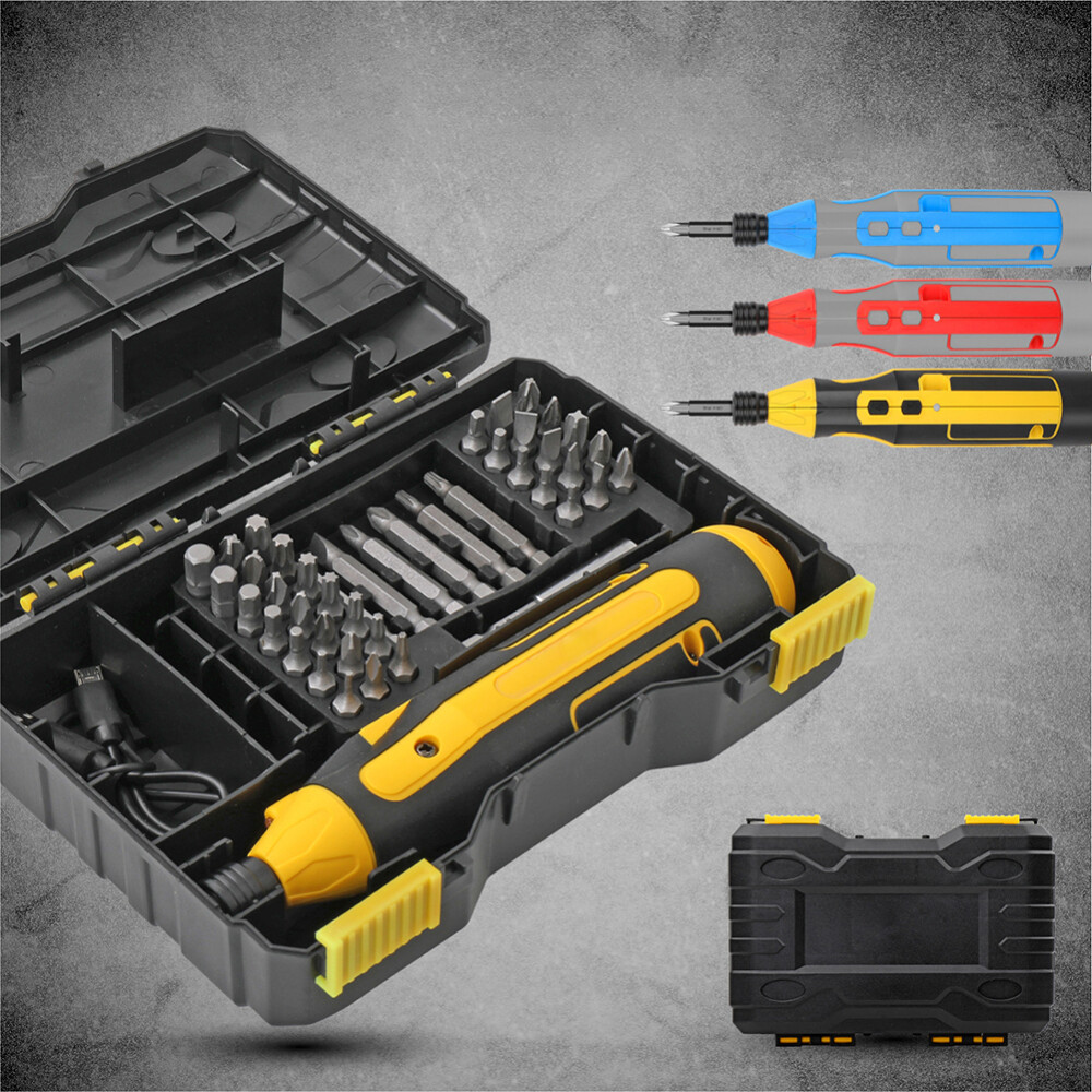 44pc Cordless Electric Screwdriver Drill Bits Kit USB Rechargeable Power Tool 4V eBay