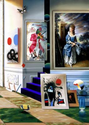 Ferjo The New Generation Triptych Right Panel Giclee 38 x 27 Dali Miro Picasso