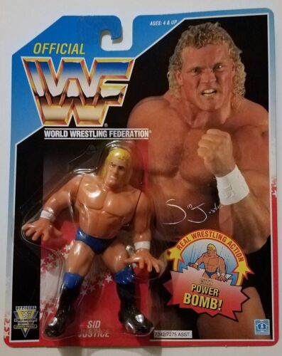 1992 Hasbro WWF Sid Justice Series 5 Blue Card NEW...