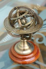 COLLECTIBLE NAUTICAL BRASS GLOBE SPHERE ASTROLABE ARMILLARY DECOR VINTAGE GIFT