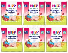 6 HIPP Organic Raspberry Rice Cakes Baby Snacks from 8 Months 30g 1.51oz