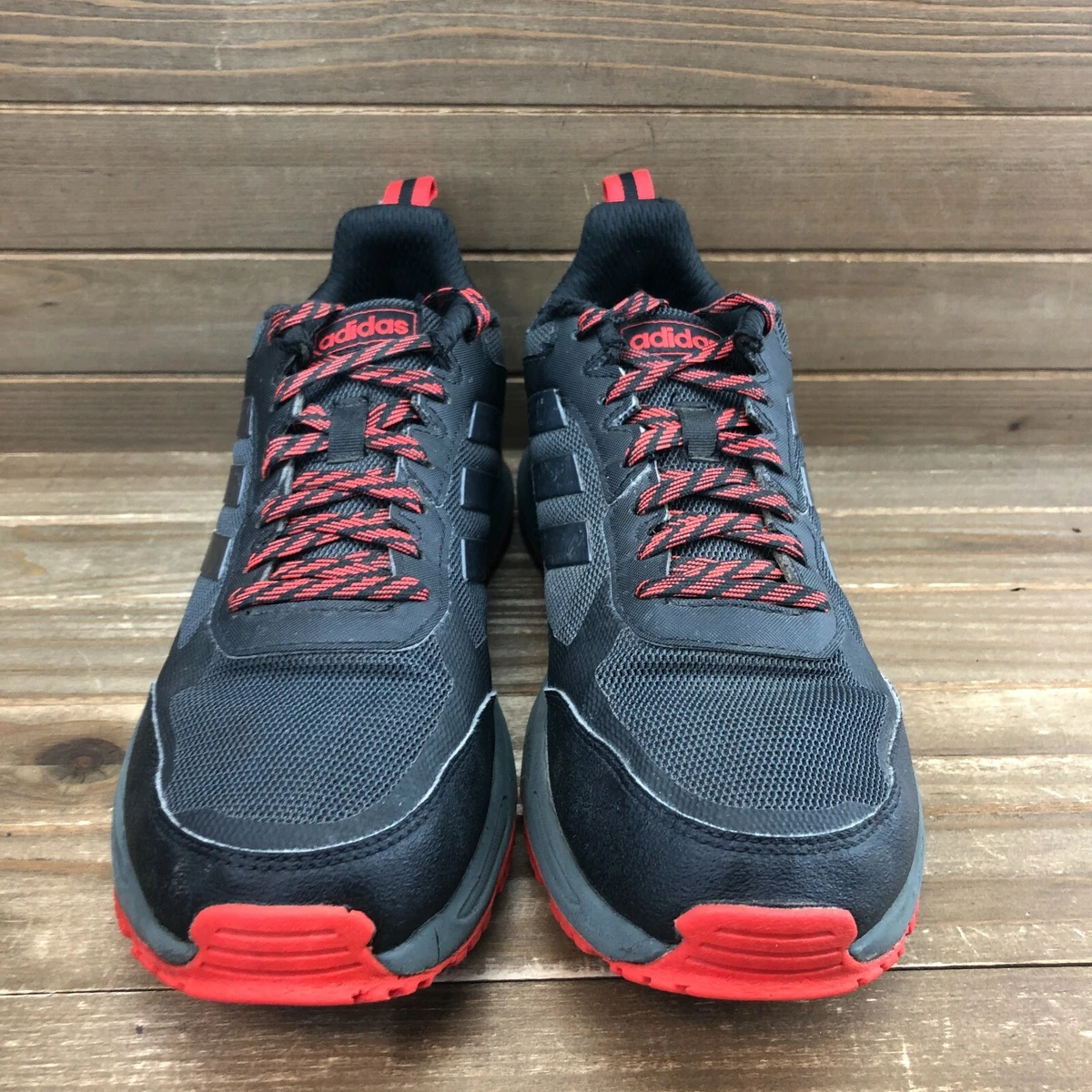 Adidas Rockadia Trail 3.0 Black Red Trail Running Shoes Men Sz 8